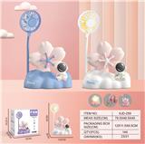 OBL10432452 - 太空人樱花小夜灯风扇（USB)
（一档风扇 一档灯光）
