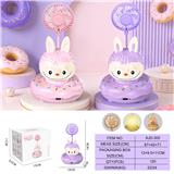 OBL10432498 - 拉布布旭日公仔甜甜圈风扇
（三档风扇  长按暖灯）
