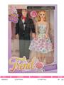OBL10432677 - 11寸实身定向手芭比娃娃加11寸空身男人芭比  夫妻装加玫瑰花朵