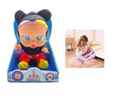 OBL10433139 - 毛绒米琪-第16代14寸搪胶哭泣带头发女孩版娃娃带四声音乐cry Babies-Tutti Fritti带流眼泪功能，带吸水奶瓶，带奶嘴  。毛绒带加暖功能。衣服2件套