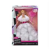 OBL10433147 - 高档11.5寸实身活手婚纱芭比带梳子镜子配件