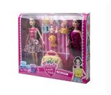 OBL10433178 - 高档11.5寸9关节时装芭比2只 带打扮吸塑狗狗包包