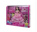 OBL10433191 - 高档11寸9关节芭比公主配衣服和狗狗吸塑大皇冠配件