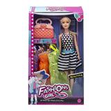 OBL10433198 - 高档11.5寸9关节实身时装芭比带包包和吊裙配件