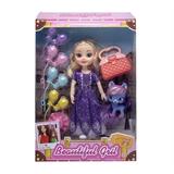 OBL10433206 - 高档12寸关节实身萝莉配气球吸塑包包带小狗