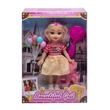 OBL10433210 - 高档10寸空身时尚肥童娃娃(带音乐)+小马加气球和梳子