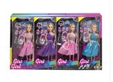OBL10433221 - 高档11.5寸实身活手彩虹芭比+饰品 4PCS