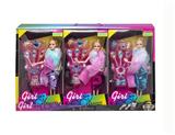 OBL10433225 - 高档11.5寸实身活手彩虹珠片芭比系列带吸塑配件 3PCS
