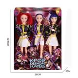 OBL10434081 - K-POP 猎魔女团真人版11.5寸12关节实身鲁米佐伊米cospiay朋克芭比带武器3人混装