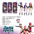 OBL10434106 - K-POP 猎魔女团真人版11.5寸12关节实身带七彩灯光主题曲Rumi鲁米打歌芭比带武器3款混装