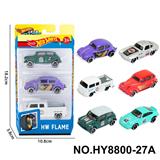 OBL10435828 - 6款1:64风火轮复古老爷车，皮卡合金车3只装