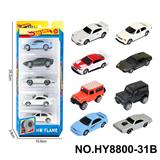 OBL10435841 - 8款1:64风火轮合金车赛车，肌肉车，越野车，跑车5只装