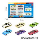 OBL10436284 - 6款1:64风火轮复古老爷车肌肉车合金车10只装