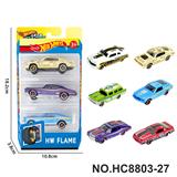 OBL10436302 - 6款1:64风火轮复古老爷车肌肉车合金车3只装