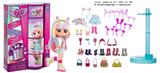 OBL10438543 - 高档CRY BABIES BFF11.5寸11关节实身彩虹哭泣芭比娃娃带5惊喜配件发夹。手提包。鞋子。梳子。一个模特架