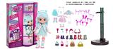 OBL10438545 - 高档CRY BABIES BFF11.5寸11关节实身彩虹哭泣芭比娃娃带5惊喜配件发夹。手提包。鞋子。梳子。一个模特架