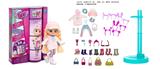 OBL10438546 - 高档CRY BABIES BFF11.5寸11关节实身彩虹哭泣芭比娃娃带5惊喜配件发夹。手提包。鞋子。梳子。一个模特架