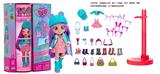 OBL10438552 - 第2代 高档CRY BABIES BFF11.5寸11关节实身蓝熊彩虹哭泣芭比娃娃带5惊喜配件发夹。手提包。鞋子。梳子。一个模特架