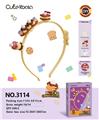 OBL10439127 - DIY小颗粒积木女孩发夹饰品（糕点系列-酥塔）36PCS