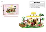 OBL10440531 - 673PCS精美圣诞礼盒装 跨境DIY拼装积木 菊花小屋