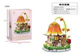 OBL10440532 - 701PCS精美圣诞礼盒装 跨境DIY拼装积木 铃兰花屋