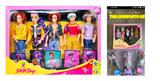 OBL10441968 - 1比1 K-POP 猎魔男团真人版  11.5寸11关节实身Baby saia - 鲁米  - Mystery - Jinu-Romane  猎魔乐队 5人混装带 一条猎魔剑带卡片一张