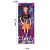 OBL10442021 - K-POP 猎魔女团真人版11.5寸12关节实身带Rumi鲁米打歌芭比带武器