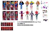 OBL10442052 - 高端真眼珠11.5寸11关节实身主题怪奇物语第5季Stranger  Thing真人版芭比带金貂卡片一张带怪奇物语主题套件8款混装