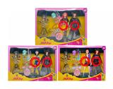 OBL10443299 - 第1代K-POP 猎魔带灯光音乐1.5寸12关节实身猎魔女团，猎魔男团2人混装带直播间器材带吉他锣鼓套装混装