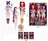 OBL10443314 - 第3代K-POP 猎魔带灯光音乐11.5寸12关节实身猎魔女团，猎魔男团三人混装带刀叉剑