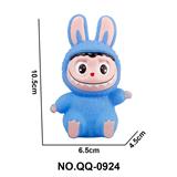 OBL10443660 - 卡通益智搪胶坐姿拉布布手办摆件（蓝色）（袋装）