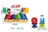 OBL10446976 - 三轴承塑料实色悠悠球(绿,蓝,红.紫4色混)