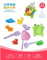 OBL10452315 - 青蛙盘配沙滩配件配鱼网+恐龙沙滩配件(10)PCS