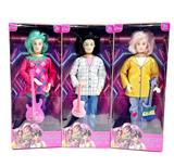 OBL10458339 - K-POP 猎魔男团动画版  11.5寸12关节实身带吉他男人猎魔乐队三人随机混装