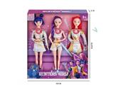 OBL10459262 -  K-POP 猎魔女团动画版11.5寸12关节实身带七彩灯光主题曲鲁米佐依米拉儿芭比带武器