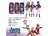 OBL10459278 - K-POP 猎魔女团真人版11.5寸12关节实身带七彩灯光主题曲Rumi鲁米打歌芭比带吉他3款混装