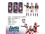 OBL10459280 - K-POP 猎魔女团真人版11.5寸12关节实身带七彩灯光主题曲Rumi鲁米打歌芭比带吉他3款混装