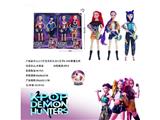 OBL10459282 - K-POP 猎魔女团真人版11.5寸12关节实身带七彩灯光主题曲Rumi鲁米带吉他2人装
