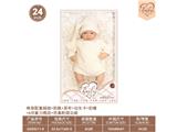 OBL10460908 - 24寸棉身配重娃娃+奶瓶+尿布+出生卡+奶嘴+6向重力感应+仿真吮吸功能