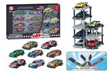 OBL10461384 - 1：64合金车 停车场带弹射铁皮