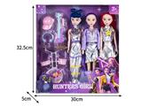 OBL10464529 - 11.5寸实身11关节K-POP猎魔女团娃娃3只装带配件