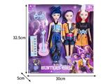 OBL10464530 - 11.5寸实身11关节K-POP猎魔女团娃娃3只装带配件