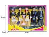 OBL10464588 - 11.5寸实身11关节K-POP猎魔男团猎魔女团娃娃5只装带配件