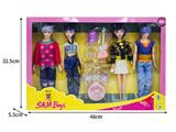 OBL10464596 - 11.5寸实身11关节K-POP猎魔男团猎魔女团娃娃4只装带配件