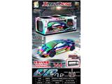 OBL10466430 - 1:14四通遥控车车身UV镀
 包装金银卡镭射工艺带精美陈列展架 带灯光