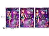 OBL10467380 - 11.5寸实身11关节K-POP猎魔女团娃娃带配件（带灯光音乐）