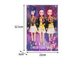 OBL10467399 - 11.5寸实身11关节K-POP猎魔女团娃娃3只装（带灯光音乐）