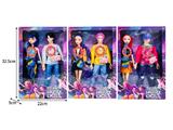 OBL10467437 - 11.5寸实身11关节K-POP猎魔男团猎魔女团娃娃2只装带配件（带灯光音乐）