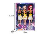 OBL10467444 - 11.5寸实身11关节K-POP猎魔女团娃娃3只装（带灯光音乐）