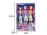OBL10467446 - 11.5寸实身11关节K-POP猎魔女团娃娃3只装（带灯光音乐）
